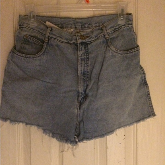 Denim high waisted shorts