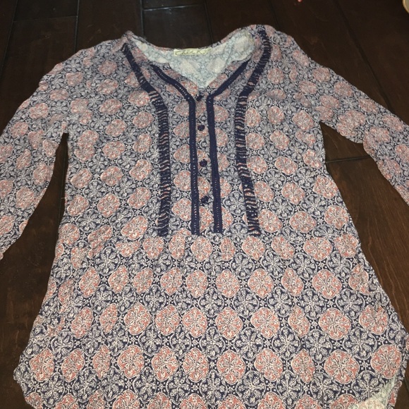 Pink and Navy Blue Tunic