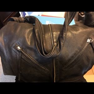 Fluevog Carey Satchel Purse Black Leather