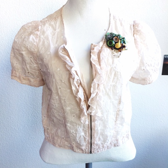 Anthropologie Jackets & Blazers - Moving Sale!!! 🚘 Pink "Hanami Cropped Jacket"