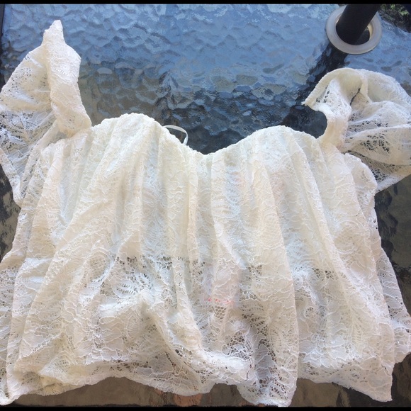Off the shoulder lace top
