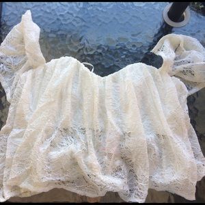 Off the shoulder lace top