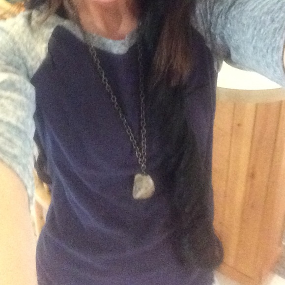 Raglan Navy and Heather Grey Shirt FLASH SALE 💜 - Picture 2 of 4