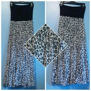 White leopard skirt