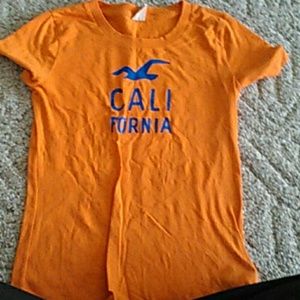Orange Hollister shirt