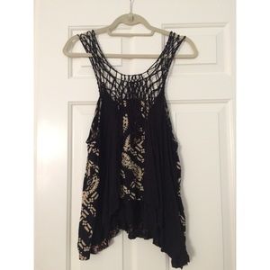 Free People Crochet Top Knit Tank