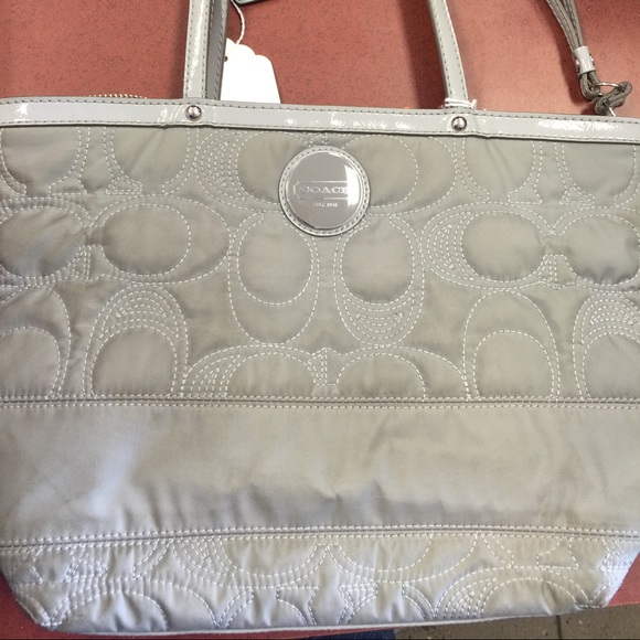 Coach grey purse