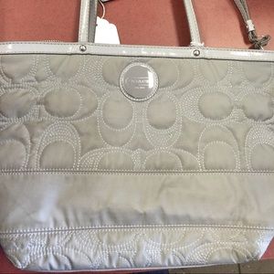 Coach grey purse