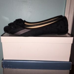 Coach black ballet flats