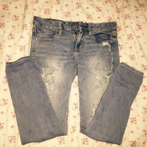 Aeo distressed jeggings
