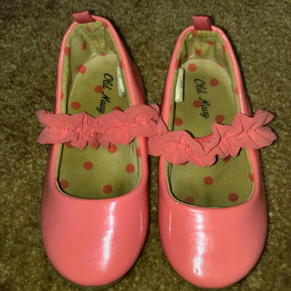 Peach mary janes