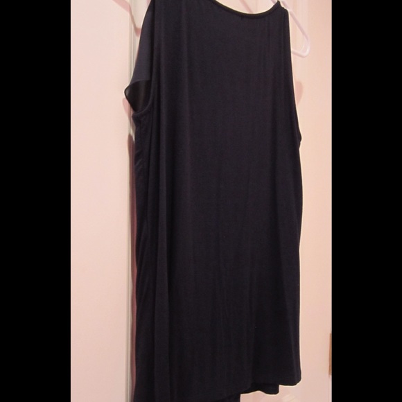 Cache Ruffle Front Knit Top Shell Navy Size Small - Picture 4 of 4