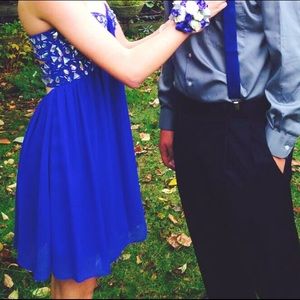 Royal Blue short homecoming dress!