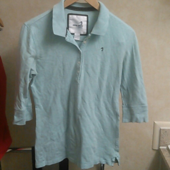 Polo duck head half sleeve baby blue shirt