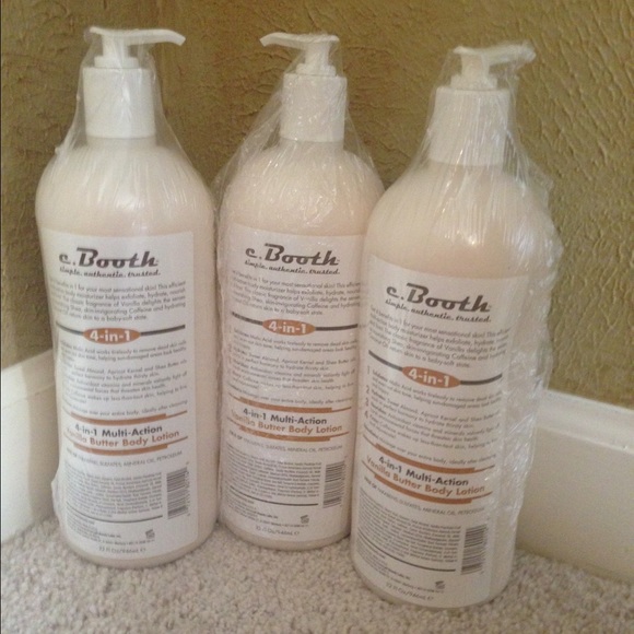Lot of 3 c.Booth 4-in-1 vanilla butter lotion