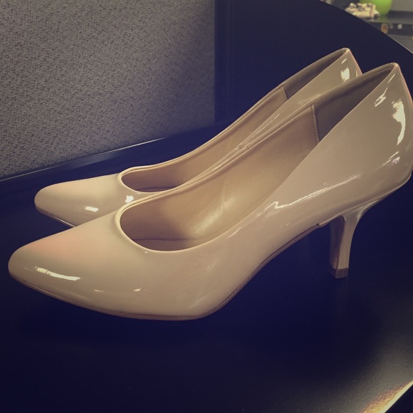 Nude Patent Heels