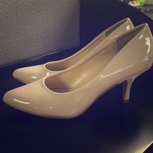 Nude Patent Heels