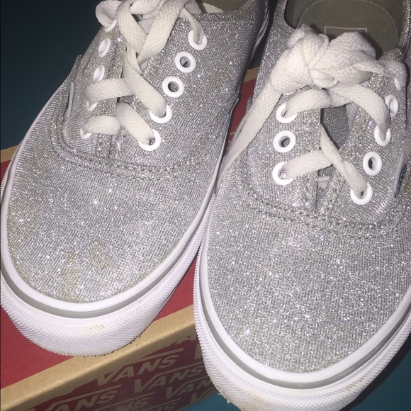 VANS silver/glitter with box ( almost new) - Picture 2 of 4