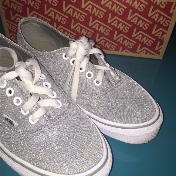 VANS silver/glitter with box ( almost new) - Picture 3 of 4