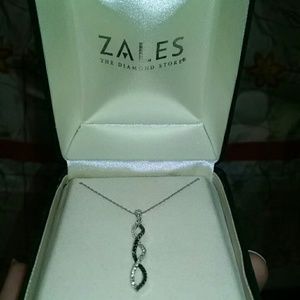 Black and White Diamond Necklace