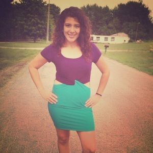 Purple and Teal Dress