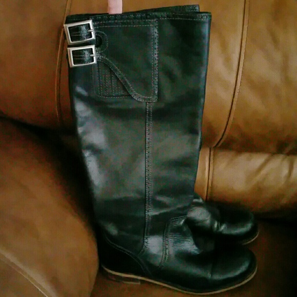 Lucky Brand Andria tall black leather boots size 9