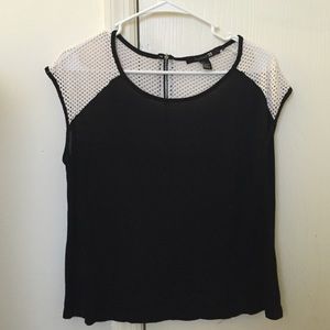black and white forever 21 top