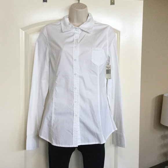 White Guess long sleeve shirt