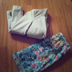 H&M cream structured blazer