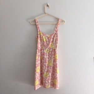 Pink floral dress