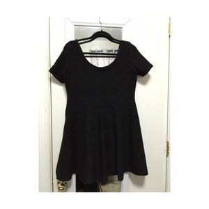 Scoop neck black dress