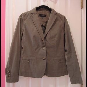 Talbots 4P Green 100% Cotton Jacket Blazer
