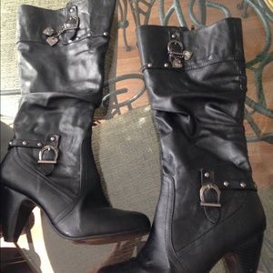 Leather boots ((((holding)))