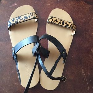 Jcrew sandals with strap around back