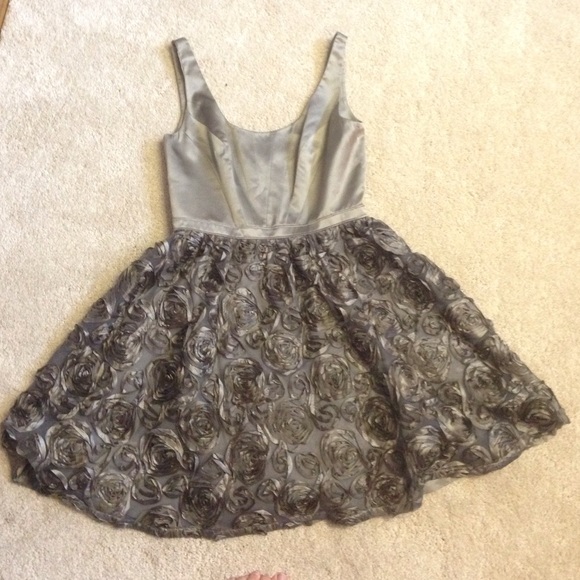 Olive green flower dress