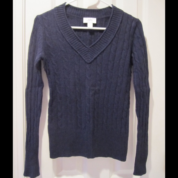 Ann Taylor Loft Wool Blend Cable Knit Sweater XS