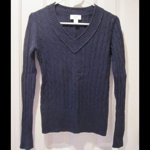 Ann Taylor Loft Wool Blend Cable Knit Sweater XS