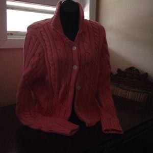 Lauren coral cardigan