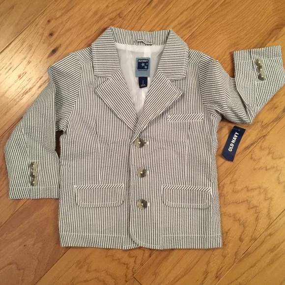 Old Navy Toddler Linen Pinstriped Blazer