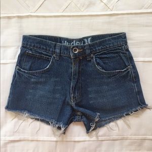 High-waisted cutoff shorts