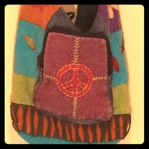 Cross body vintage hippie tote