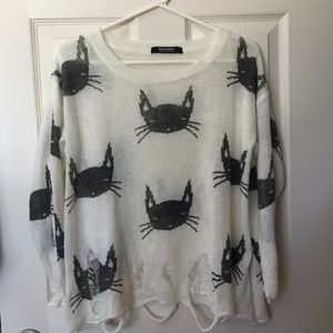 Distressed Cat sweater