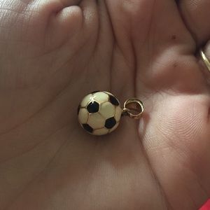Gold soccer ball charm