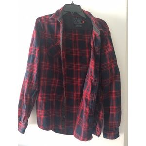red & blue flannel