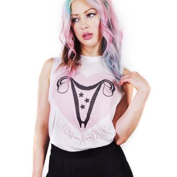 VALFRE Grow A Pair Muscle Tshirt, Pastel Kawaii - Picture 1 of 2