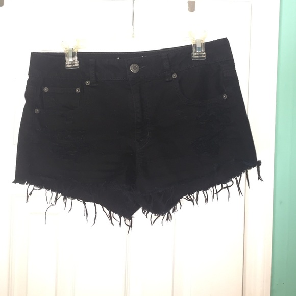 black high waisted shorts
