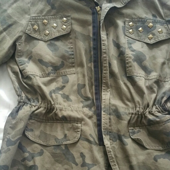 ON HOLD A Studded Camo Jacket.