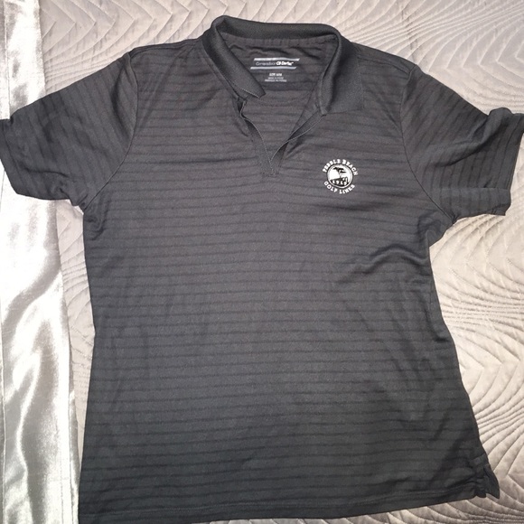 Grey Pebble Beach dry tech golf polo