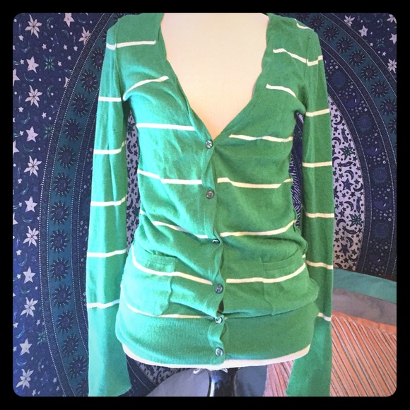 American Eagle striped button up cardigan