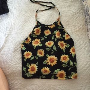 Urban outfitters cropped halter top